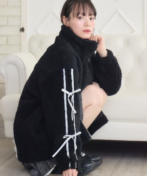 Emsexcite（エムズエキサイト） ブルゾン アウター ラインリボンボアBZ