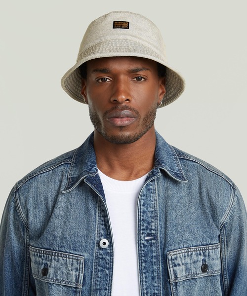 G-STAR RAW 帽子 キャスケット ORIGINALS BUCKET HAT/ヴィンテージ