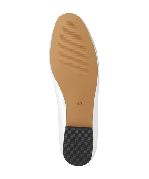 REMME レメ 甲深フラットシューズ 白 ホワイト REMME（レメ） パンプス 「REMME/レメ」SHEEP LEATHERフラットシューズ