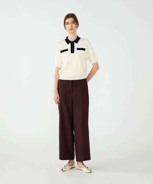 Ballsey（ボールジィ） パンツ パウダリーストレッチツイル セミワイド