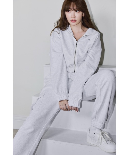 Her lip to ジップアップパーカー FREE ピンク レディース : ZOZOTOWN