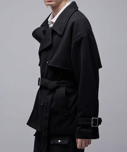 「Loose/ルース」 トレンチコート M ワインレッド メンズ_画像6