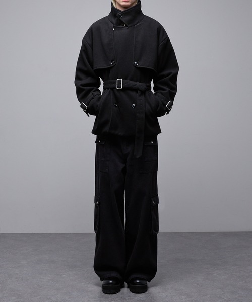 「Loose/ルース」 トレンチコート M ワインレッド メンズ_画像9