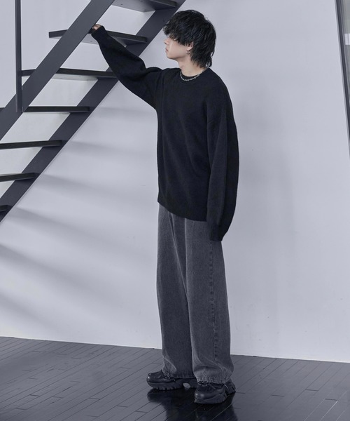 「ADAMASTE」 長袖ニット SMALL パープル メンズ_画像5