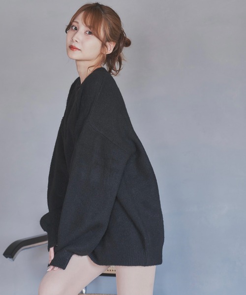 「ADAMASTE」 長袖ニット SMALL パープル メンズ_画像9