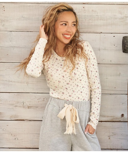 「anap mimpi」 長袖カットソー FREE アイボリー レディース_画像8