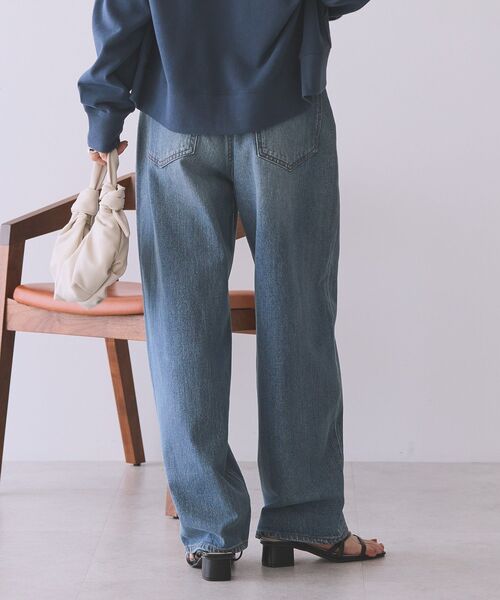 「AMERICAN HOLIC」 デニムパンツ L ライトインディゴブルー レディース_画像4