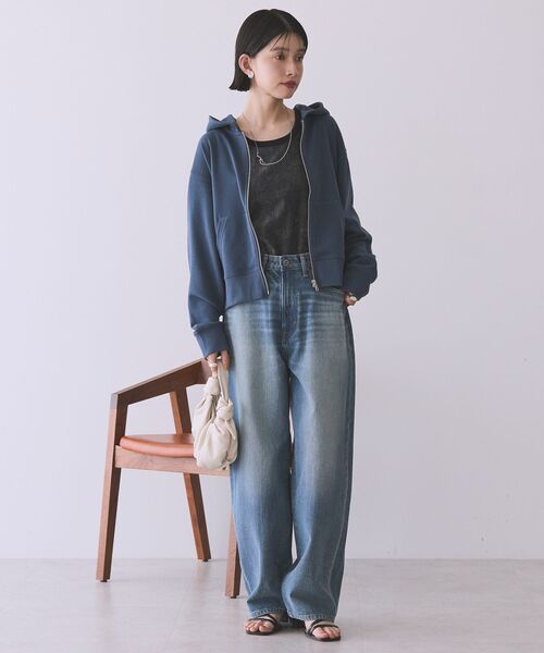 「AMERICAN HOLIC」 デニムパンツ L ライトインディゴブルー レディース_画像5