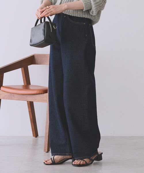 「AMERICAN HOLIC」 デニムパンツ L ライトインディゴブルー レディース_画像8