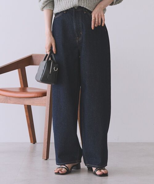 「AMERICAN HOLIC」 デニムパンツ L ライトインディゴブルー レディース_画像9