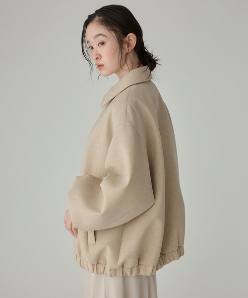 【美品】BABYLONE 春ブルゾン BABYLONE（バビロン） ブルゾン アウター 撥水ナイロンペプラム