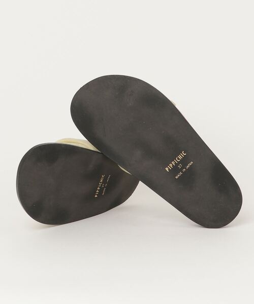「PIPPICHIC」 フラットサンダル 37 イエロー レディース_画像3
