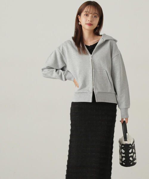 「PROPORTION BODY DRESSING」 ジップアップパーカー FREE ネイビー レディース_画像6