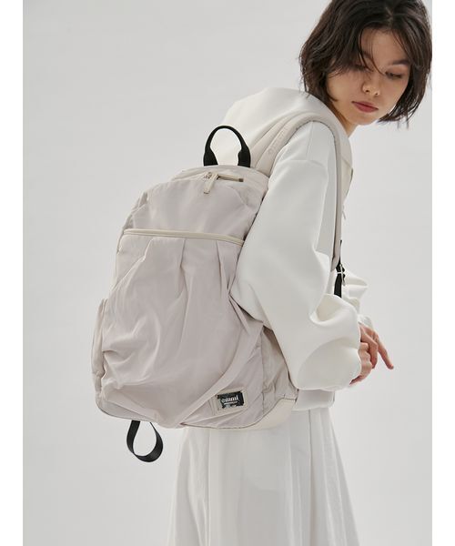 デイバック リュック eco レザーミックスバックパック/撥水 レディースの画像