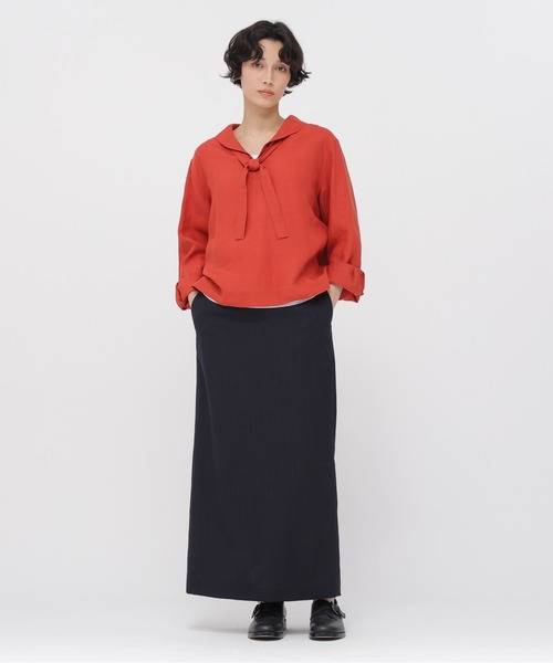 マーガレットハウエル　シャツ　ブラウス　長袖　リネン　S クリーニング済 MARGARET HOWELL（マーガレットハウエル） ブラウス シャツ SHIRTING