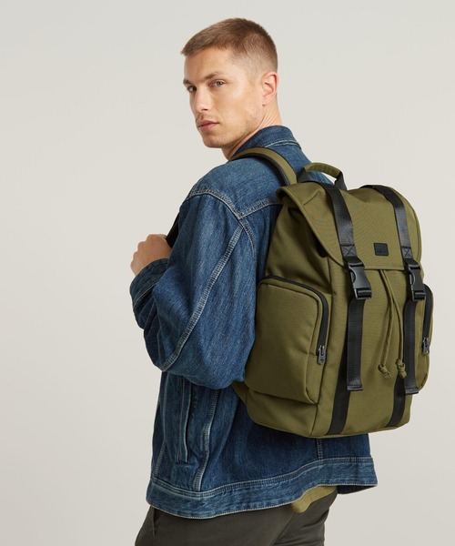 G-STAR RAW 「G-STAR」 リュック ONE SIZE ダークオリーブ メンズ
