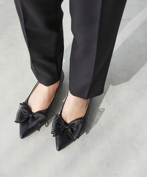 「menue」 パンプス 25.0cm ブラック レディース_画像7