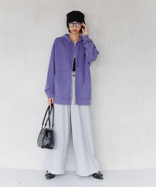 「PAGEBOY」 ジップアップパーカー LARGE 杢グレー レディース_画像2