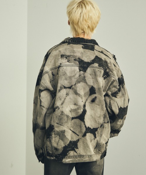 「Shoowtime」 デニムジャケット MEDIUM グレー メンズ_画像8