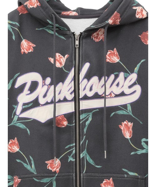 「PINK HOUSE」 ジップアップパーカー フリー ブラック レディースの画像