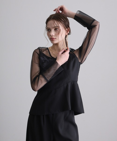 atlo（アトロ） パンツドレス レースパネルアクセントセットアップ