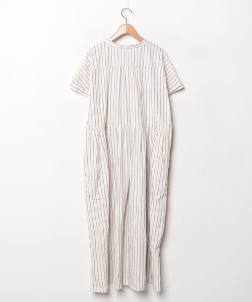 「Live in comfort」 半袖ワンピース 3L ホワイト レディース_画像2