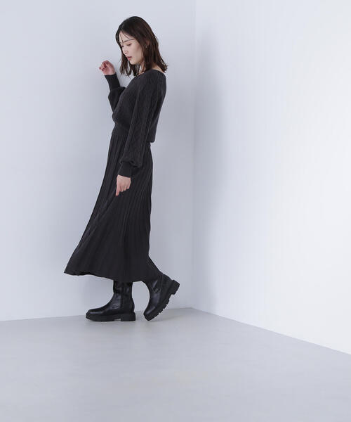 「NATURAL BEAUTY BASIC」 セットアップ P/S チャコールグレー レディースの画像
