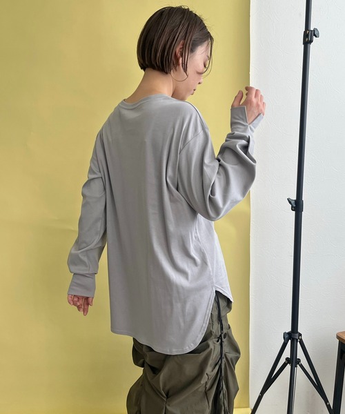 「LHELBIE」 長袖カットソー M オフホワイト レディース_画像5