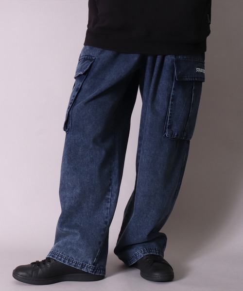 「STARTER BLACK LABEL」 カーゴパンツ MEDIUM インディゴブルー メンズ_画像9