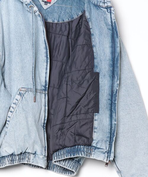 「TOMMY JEANS」 中綿ブルゾン SMALL インディゴブルー メンズ_画像3