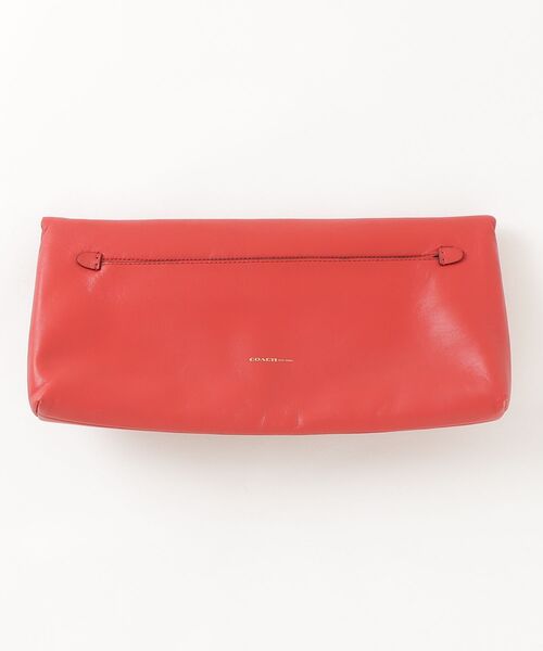 COACH クラッチバッグ 花柄 レッド COACH（コーチ） ワンポイントクラッチバッグ - レッド レディース