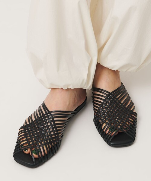 BEAUTY＆YOUTH UNITED ARROWS サンダル レザー ラインメッシュ