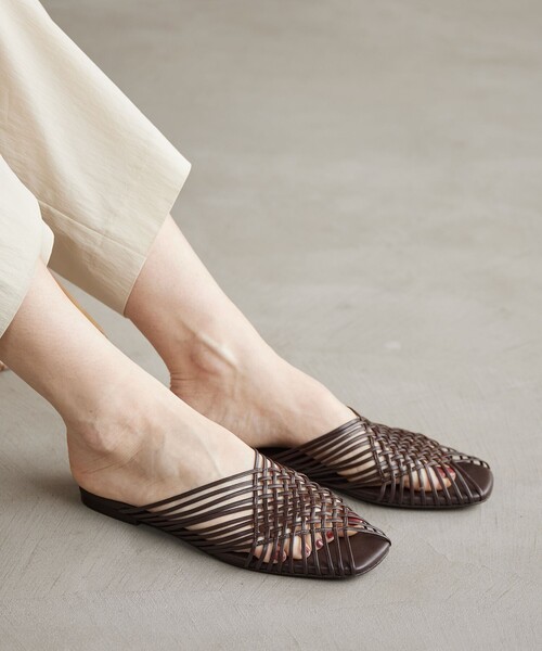 BEAUTY＆YOUTH UNITED ARROWS サンダル レザー ラインメッシュ