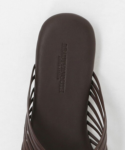 BEAUTY＆YOUTH UNITED ARROWS サンダル レザー ラインメッシュ