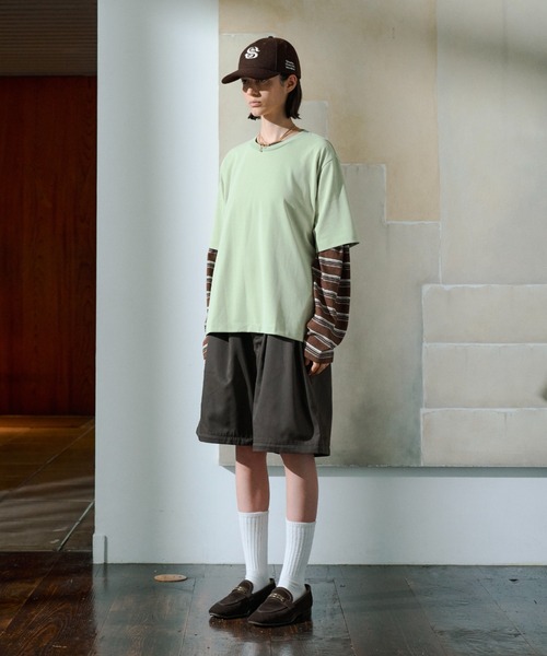 soerte tシャツ Loose Multi Border L/S Tee / ルーズマルチボーダー