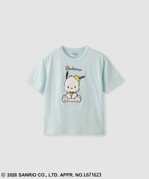 sanrio（サンリオ） tシャツ ポチャッコ スパンコール/サガラ刺繍 半袖