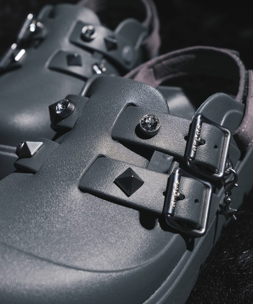 Crocs スタッズ 厚底 サンダル ブラック crocs（クロックス） サンダル crocs Loaferette Star Studded Clog