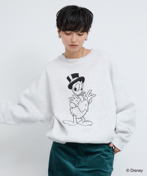 「GOOD ROCK SPEED」 スウェットカットソー「BARNYARDSTORM × Disneyコラボ」 FREE グレー系その他 レディース_画像9