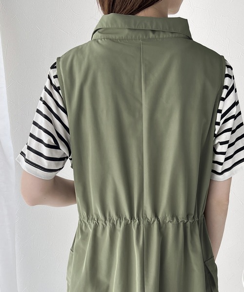 「Java」 ノースリーブワンピース X-LARGE チャコールグレー レディース_画像6