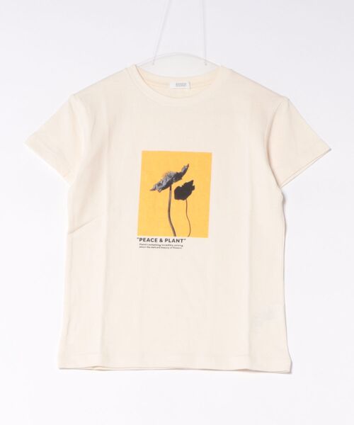 「LOWRYS FARM」 半袖Tシャツ FREE アイボリー レディース_画像2