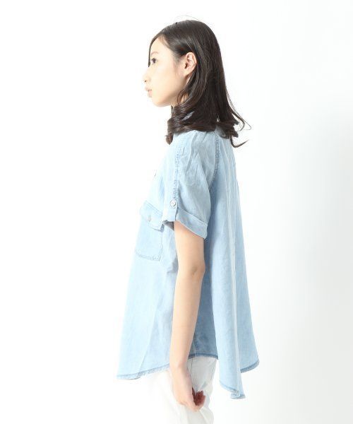 シャツ ブラウス 「GLOBAL WORK」テンセルデニムチュニック/半袖 レディース | GLOBAL WORK | 04
