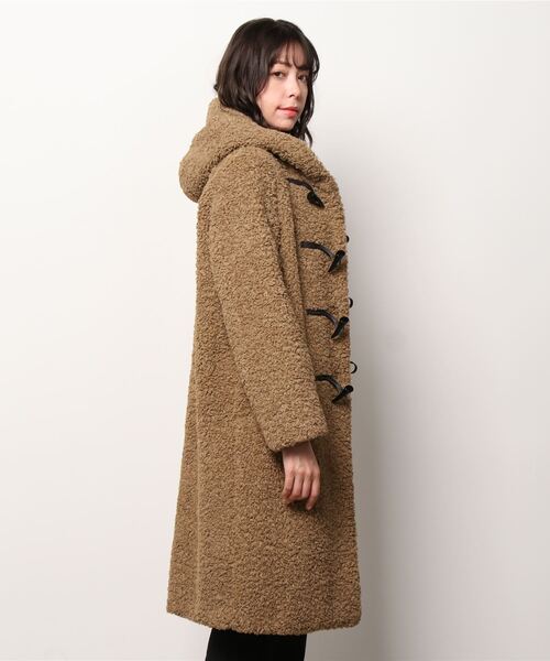 three dots（スリー ドッツ） ダッフルコート コート Poodle boa