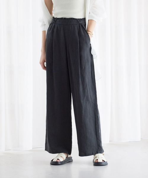 パンツ リネン製品染イージーパンツ