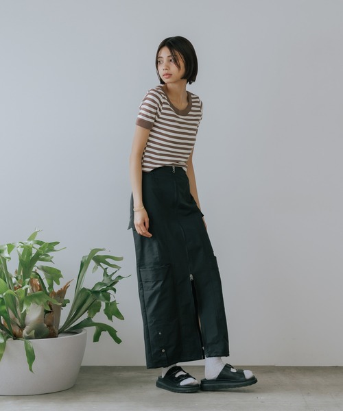 tシャツ Miller/ミラー Prib Cardigan レディース 予約》Miller/ミラー Prib Cardigan（Tシャツ／カットソー）｜U