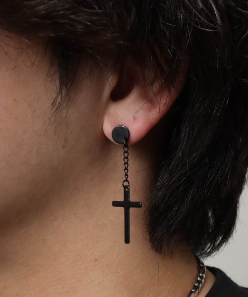 FUNALIVE（ファンアライブ） ピアス JON ステンレスチェーンクロス