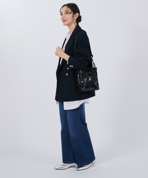レスポートサック　ショルダーバッグ　　　ミニボストンバッグ　ブラックシャイン LeSportsac ショルダーバッグ バッグ MINI N/S TOTE ブラック
