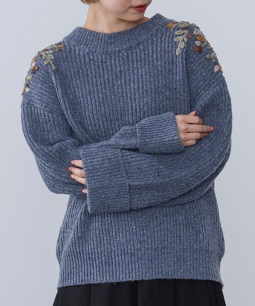 BEAMS HEART（ビームス ハート） ニット セーター ハンド刺繍 ニット