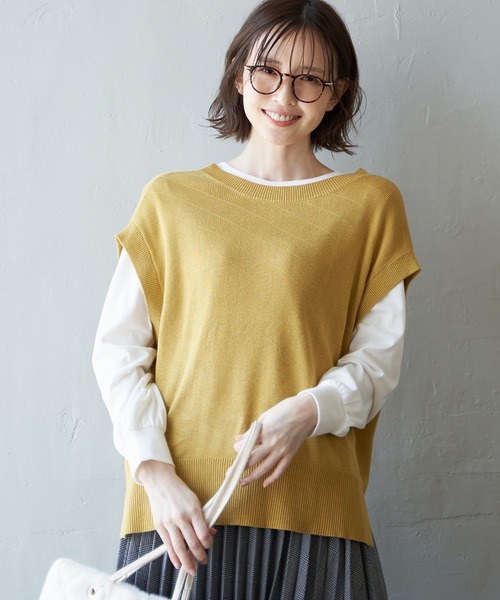 ikka（イッカ） ベスト ジレ 「2点セット／親子コーデ」3WAYニット