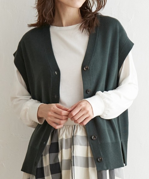 ikka（イッカ） ベスト ジレ 「2点セット／親子コーデ」3WAYニット