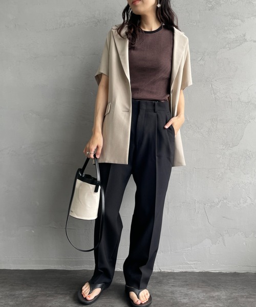 THE SHINZONE タックパンツ　19SS　ブラック　36 THE SHINZONE タックパンツ 19SS ブラック 36